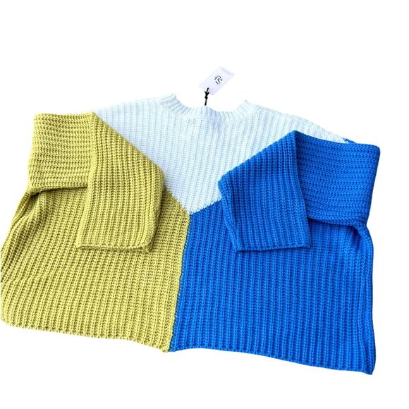 Sincerely Jules color block sweater, crewneck, women's S, NWT - Picture 8 of 9